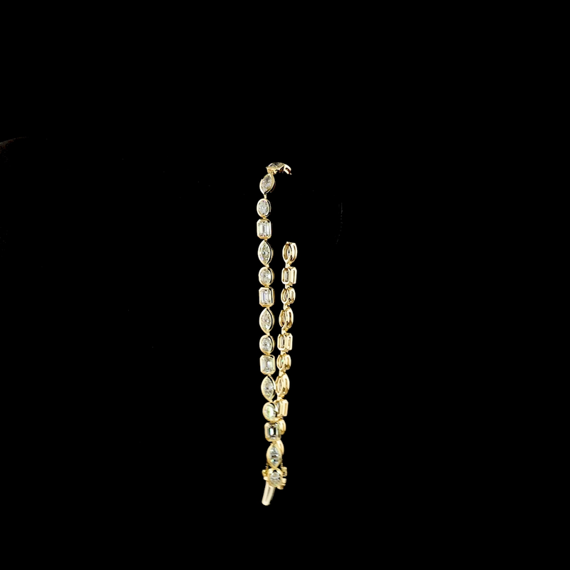 5ctw Bezel East West Emerald & Oval Tennis Bracelet