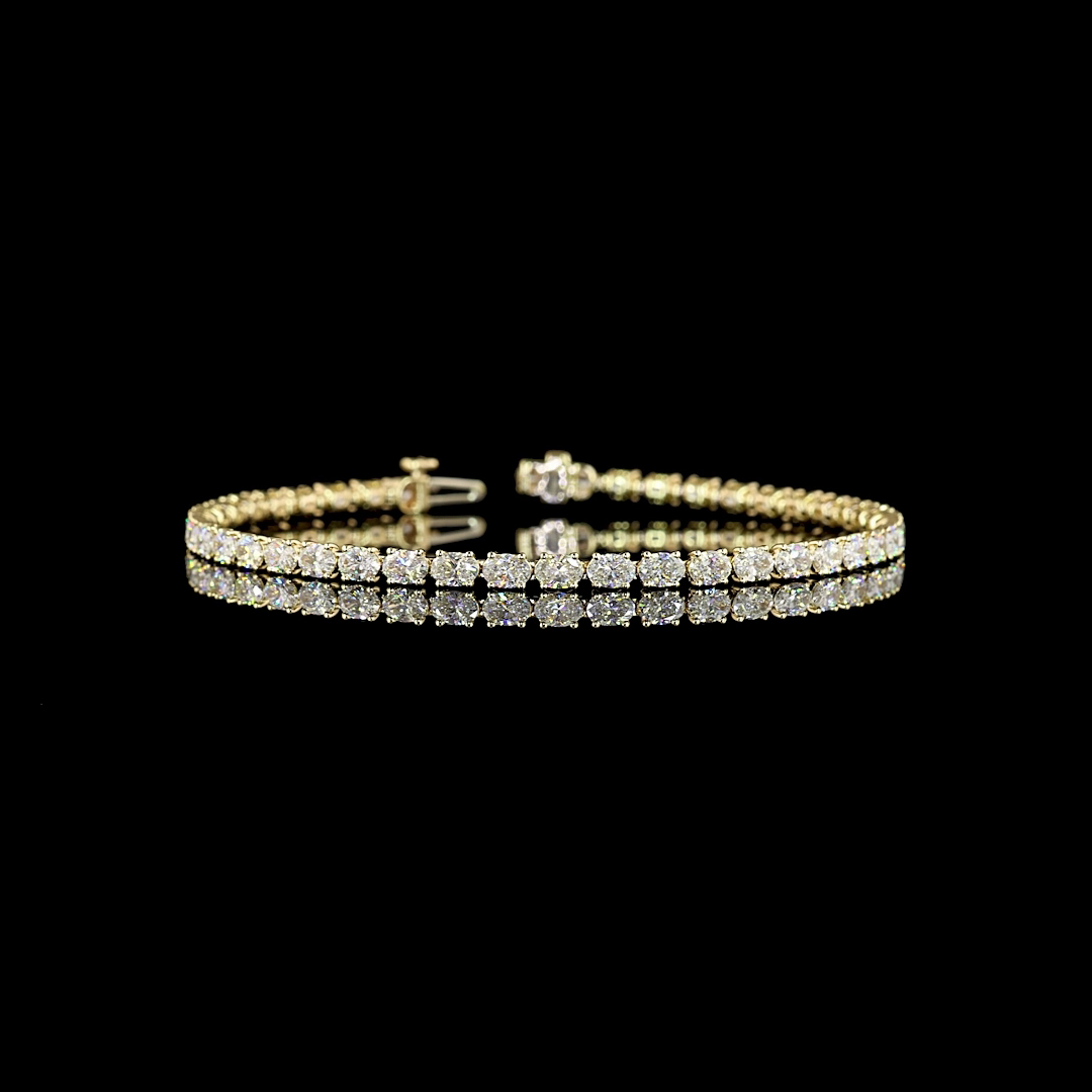 5ctw Prong East West Oval Tennis Bracelet
