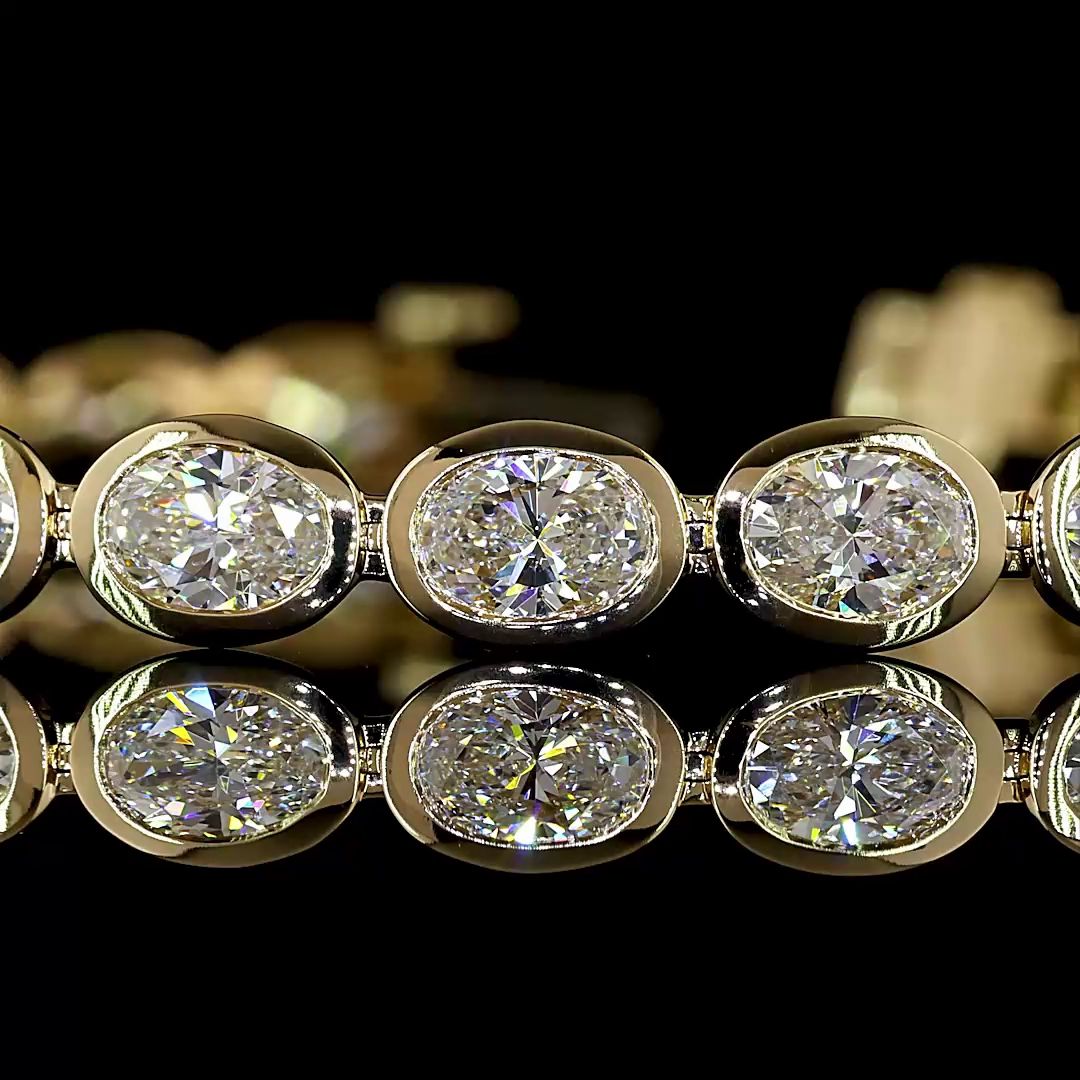 7ctw Bezel East West Oval Tennis Bracelet