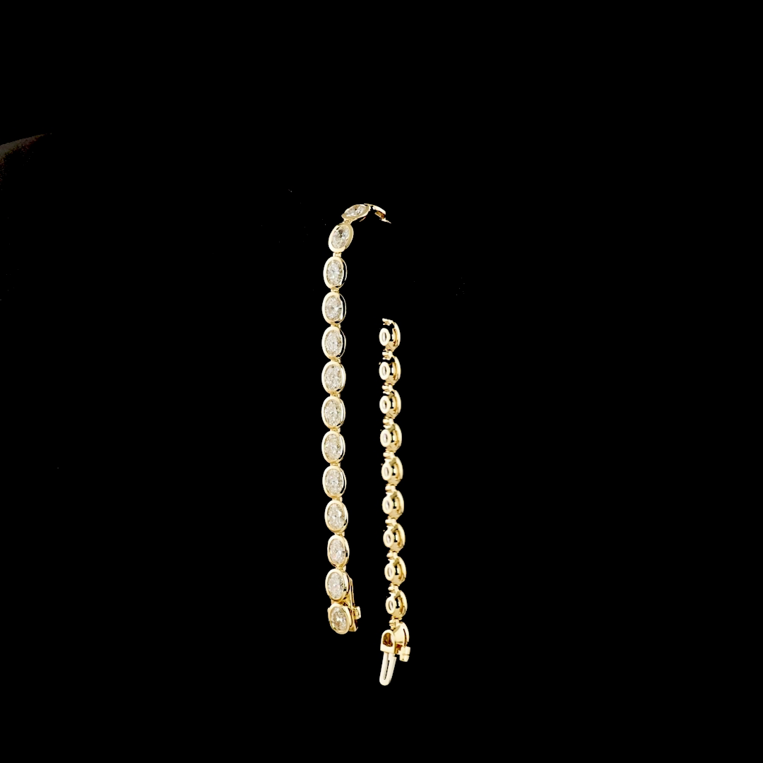 7ctw Bezel East West Oval Tennis Bracelet