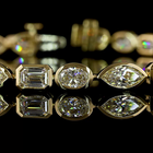 7ctw Bezel East West Emerald & Marquise Tennis Bracelet