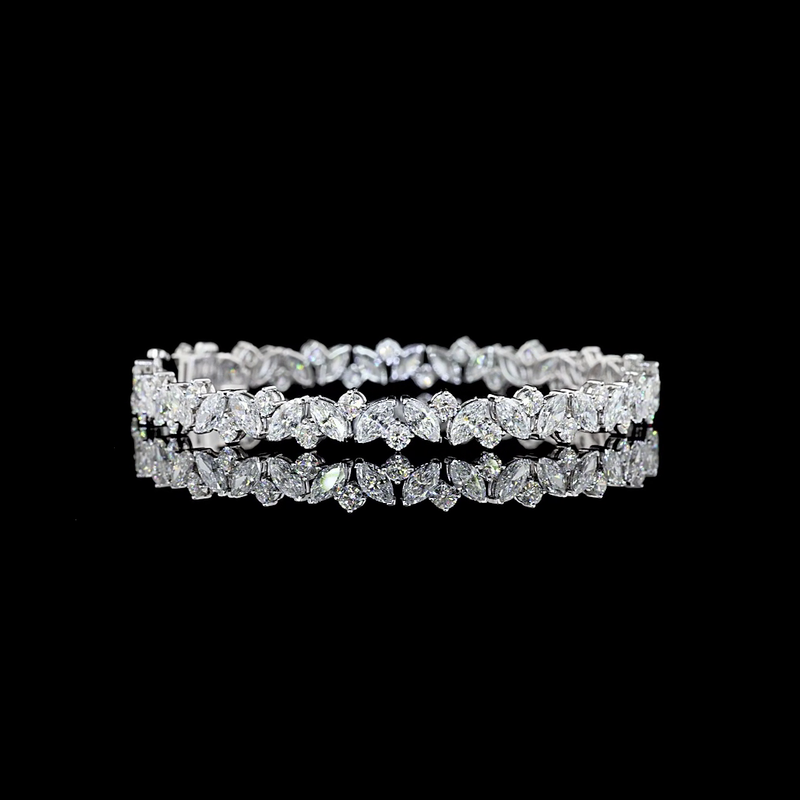 10ctw Prong Inclined Marquise & Round Special Bracelet