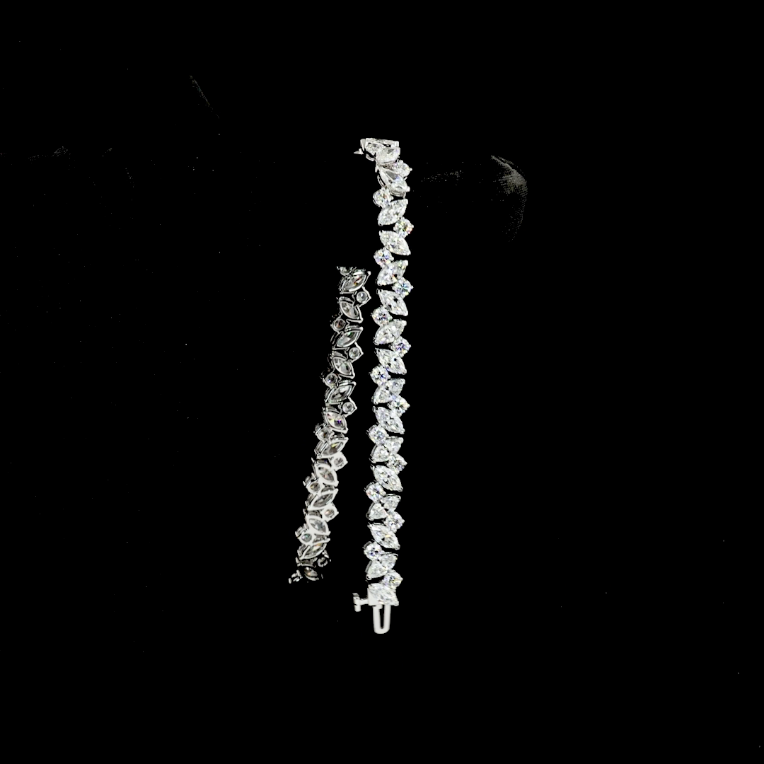 10ctw Prong Inclined Marquise & Round Special Bracelet