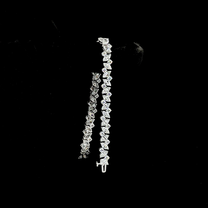 10ctw Prong Inclined Marquise & Round Special Bracelet