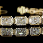 14ctw Bezel East West Radiant Tennis Bracelet