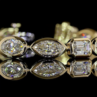 11ctw Bezel East West Oval & Emerald Tennis Bracelet