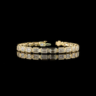 15ctw Bezel East West Emerald Tennis Bracelet