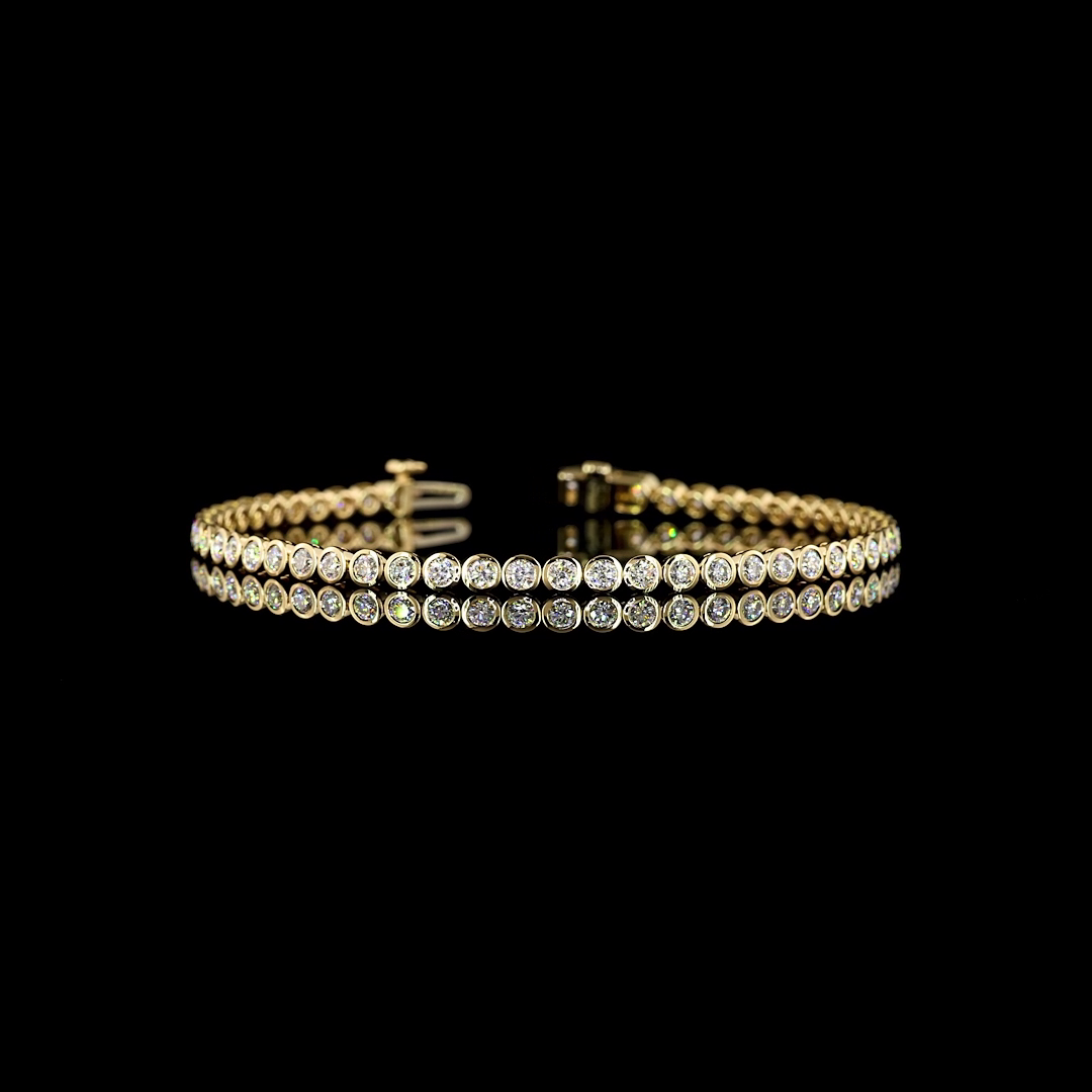 2-1/2ctw Bezel Round Tennis Bracelet