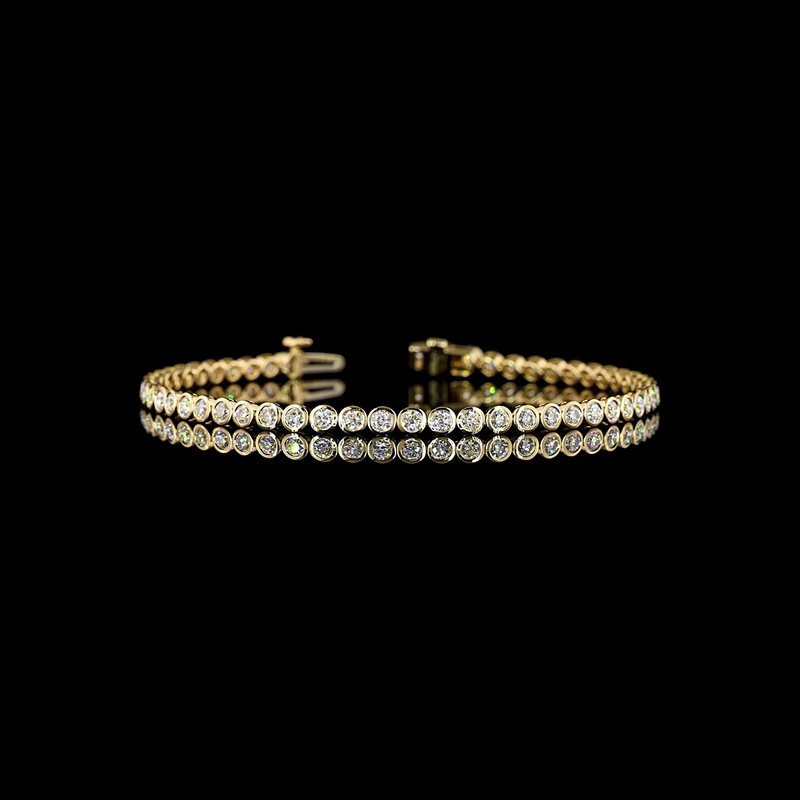 2-1/2ctw Bezel Round Tennis Bracelet