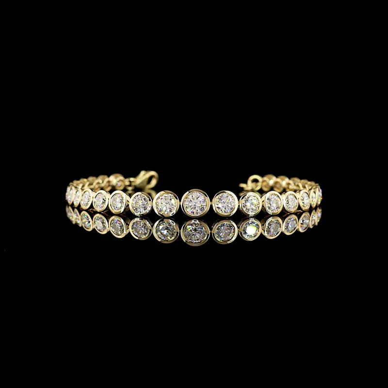 6ctw Bezel Round Riviera Tennis Bracelet
