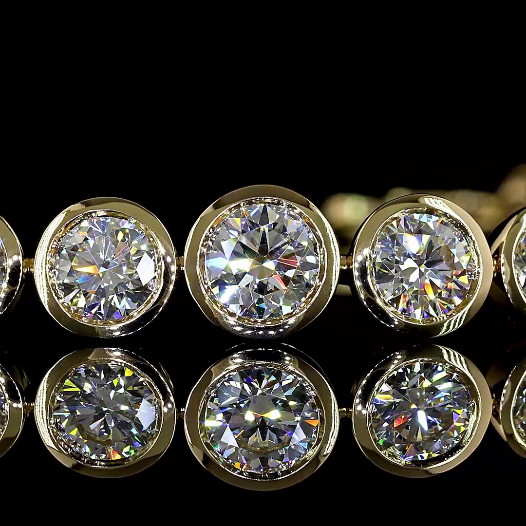 6ctw Bezel Round Riviera Bracelet