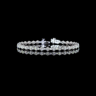 5ctw Prong Round Station Line Tennis Bracelet