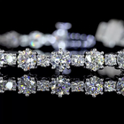 5ctw Prong Round Station Line Tennis Bracelet