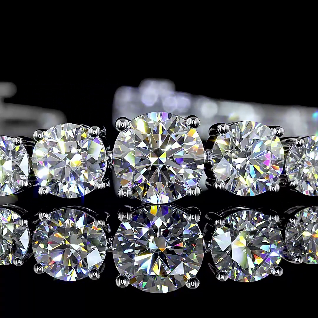 10ctw Prong East West Round Riviera Tennis Bracelet