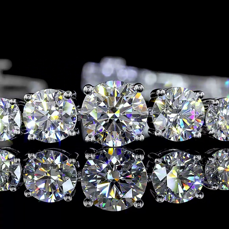 10ctw Prong East West Round Riviera Tennis Bracelet