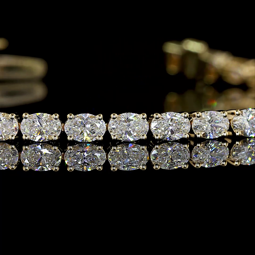 4ctw Prong East West Oval Tennis Bracelet