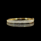 3-1/2ctw Prong Round Bangle Bracelet