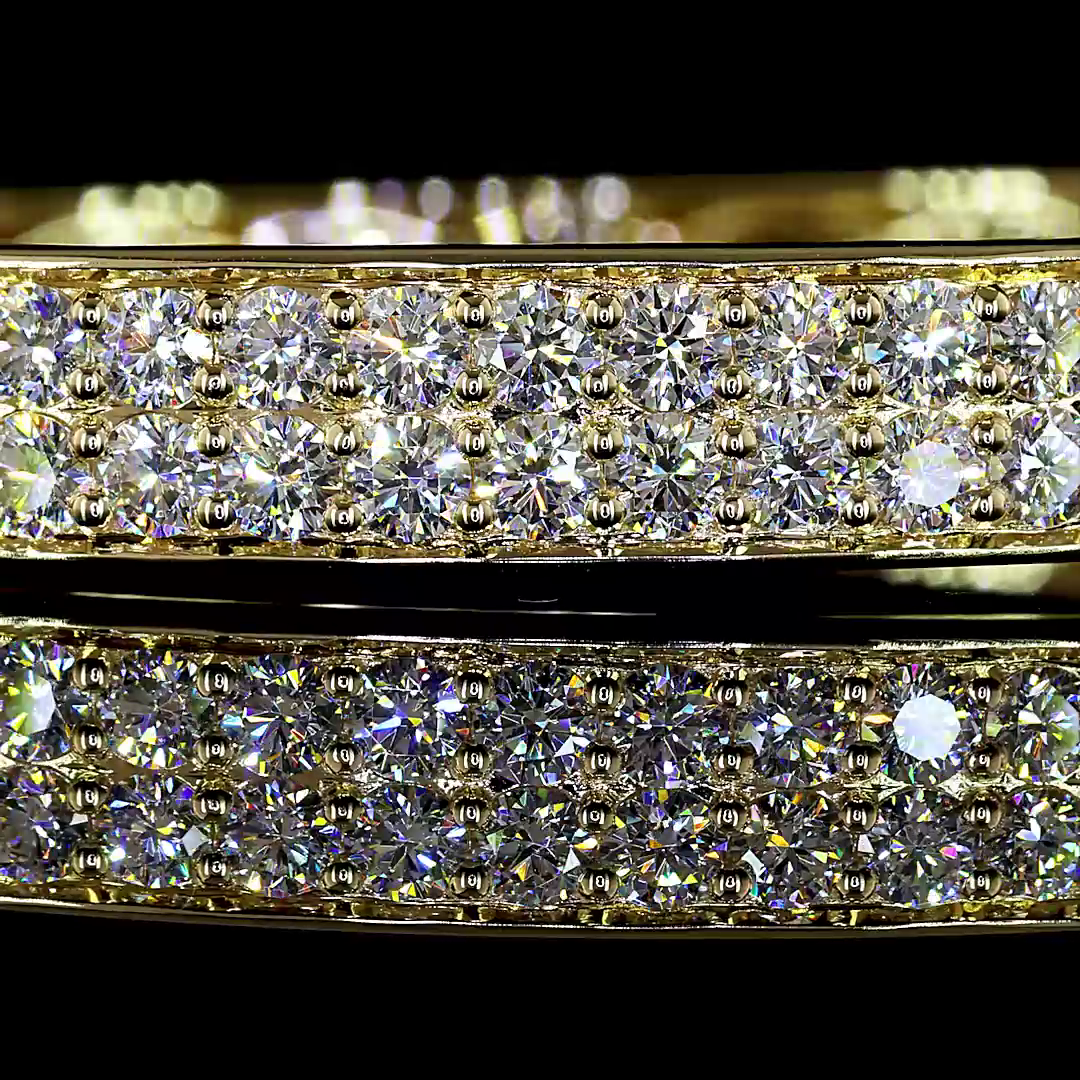 3-1/2ctw Prong Round Bangle Bracelet