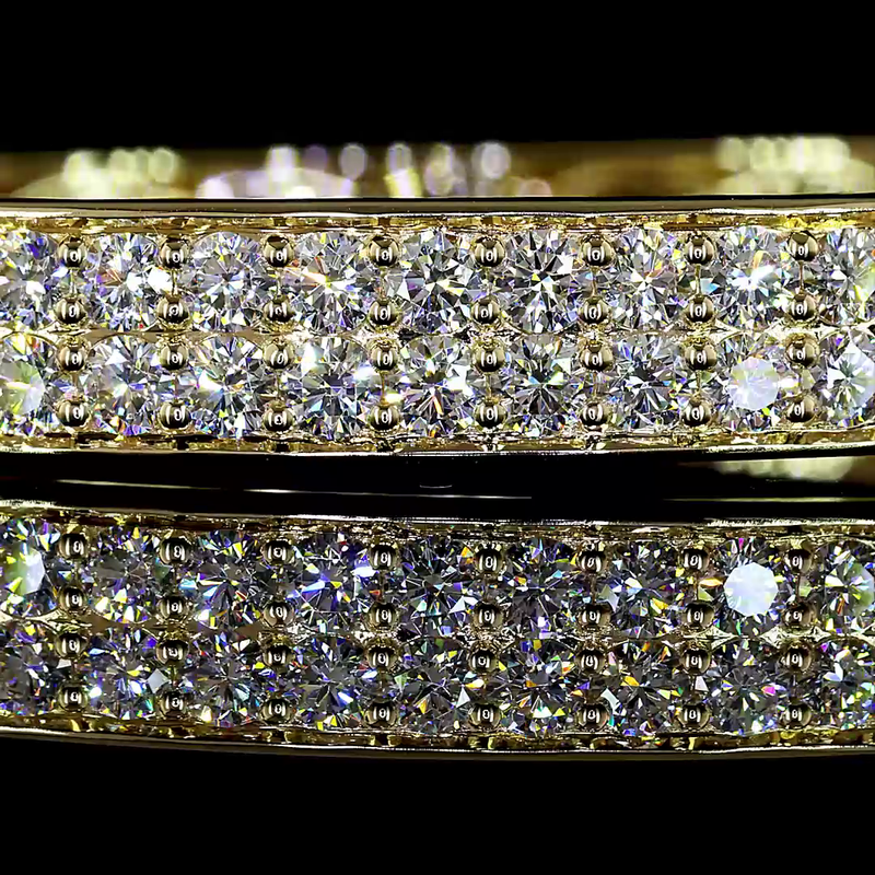 3-1/2ctw Prong Round Bangle Bracelet