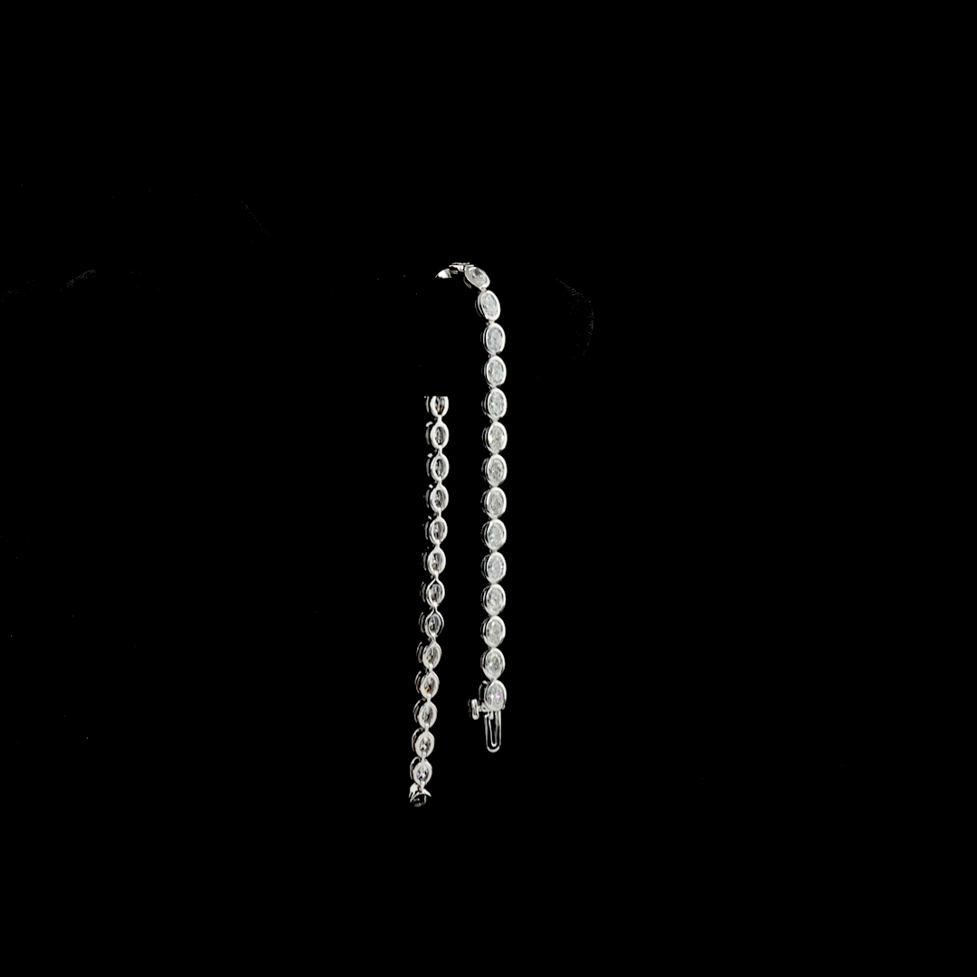 4ctw Bezel East West Oval Tennis Bracelet