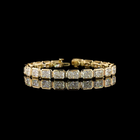 19ctw Bezel East West Radiant Tennis Bracelet