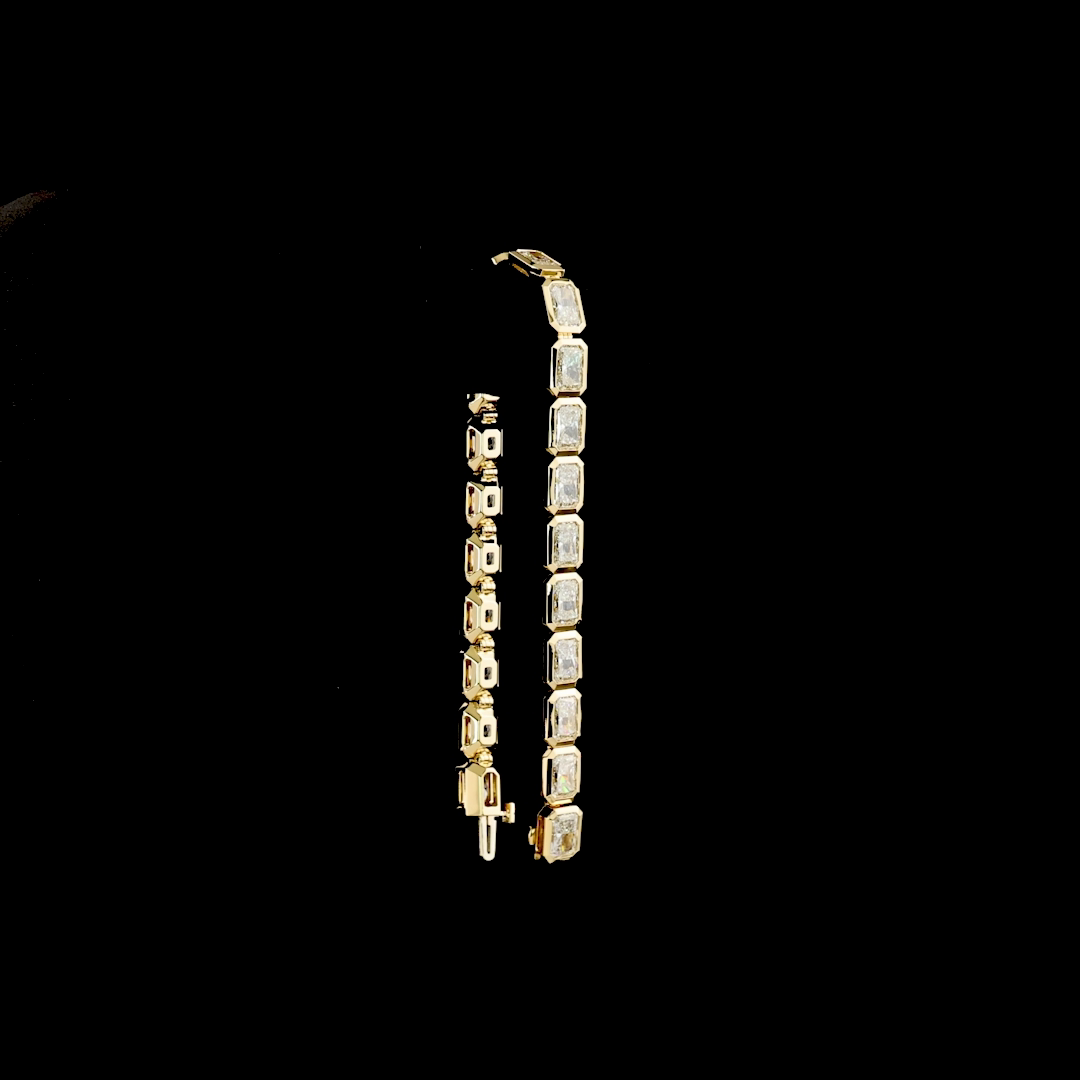 19ctw Bezel East West Radiant Tennis Bracelet