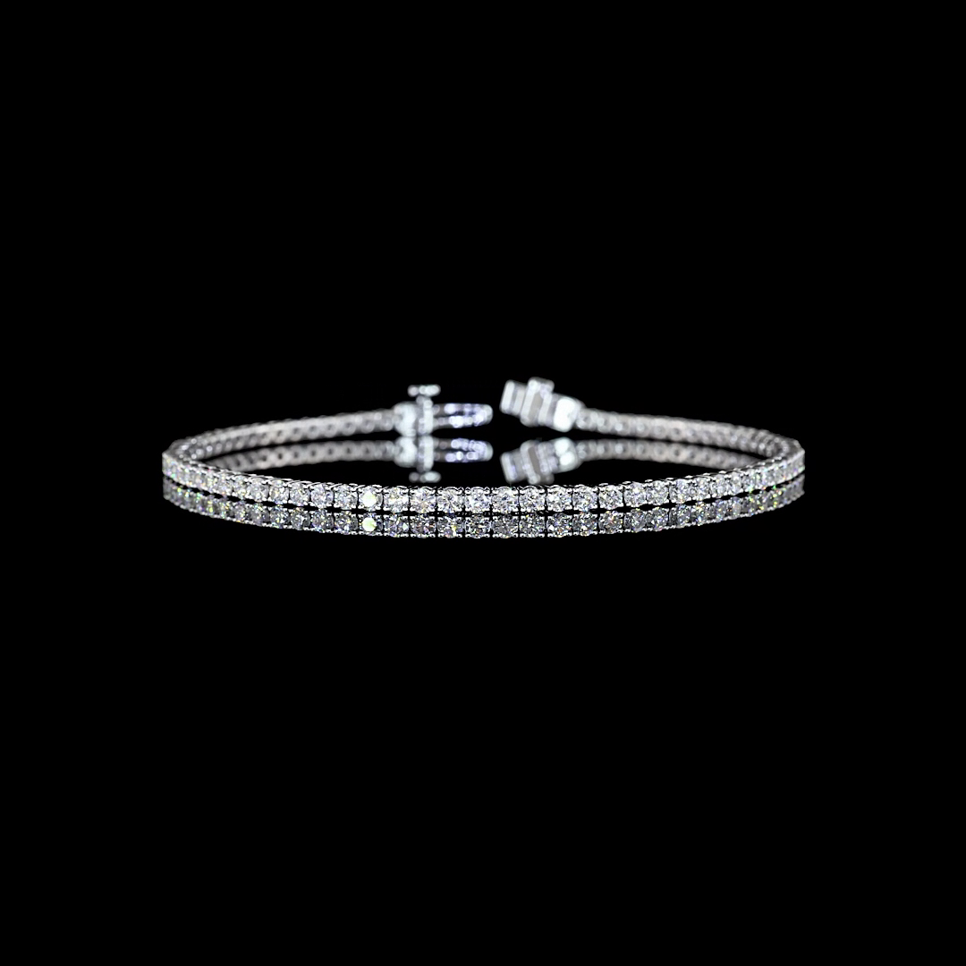 2-3/4ctw Prong Round Tennis Bracelet