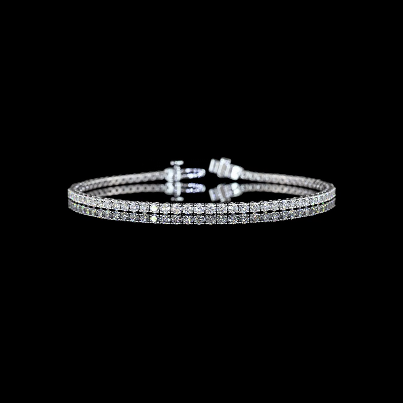 2-3/4ctw Prong Round Tennis Bracelet