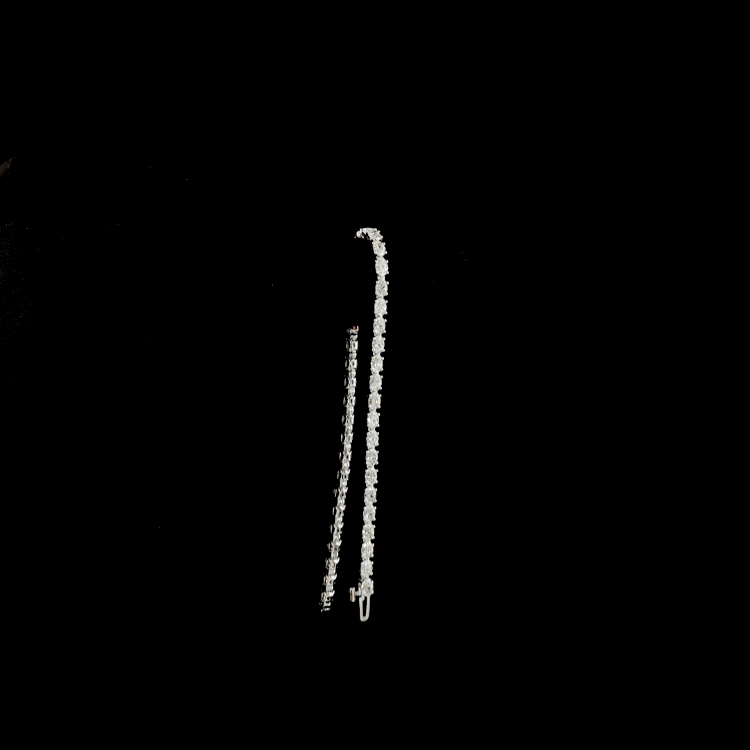 4-1/2ctw Prong East West Oval Tennis Bracelet