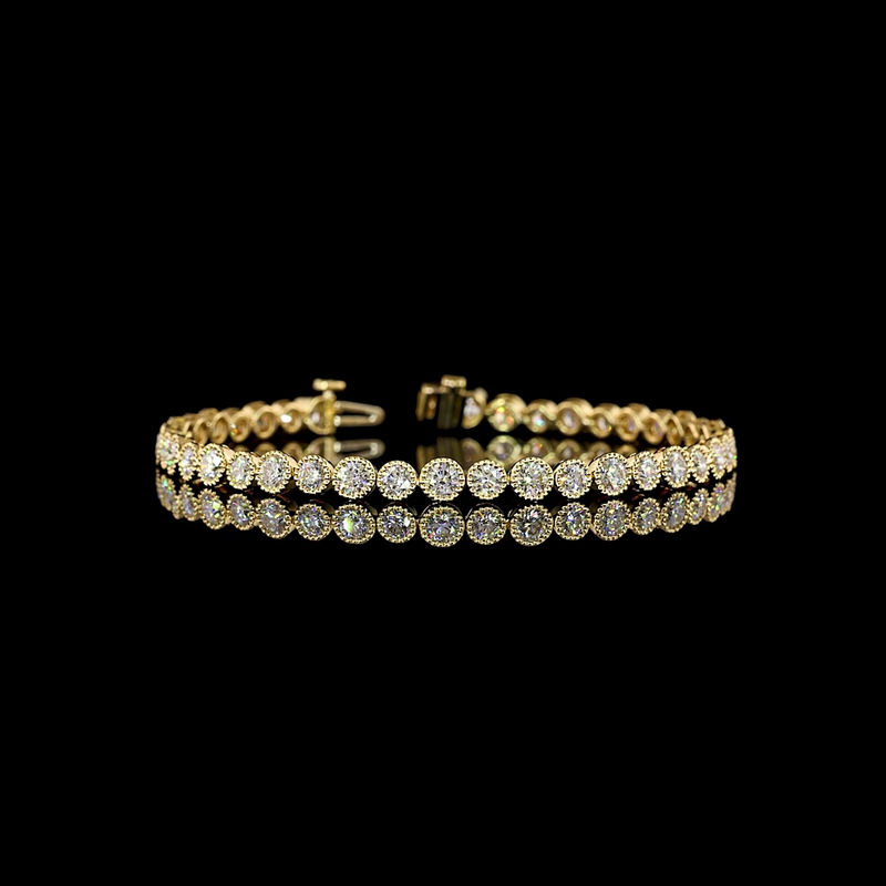 5ctw Bezel Round Tennis Bracelet