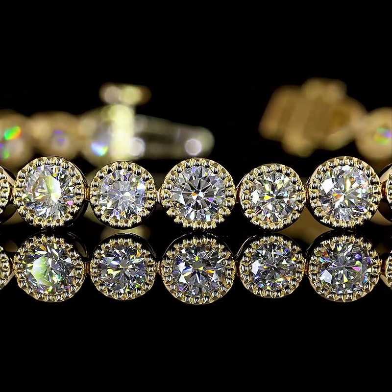 5ctw Bezel Round Tennis Bracelet