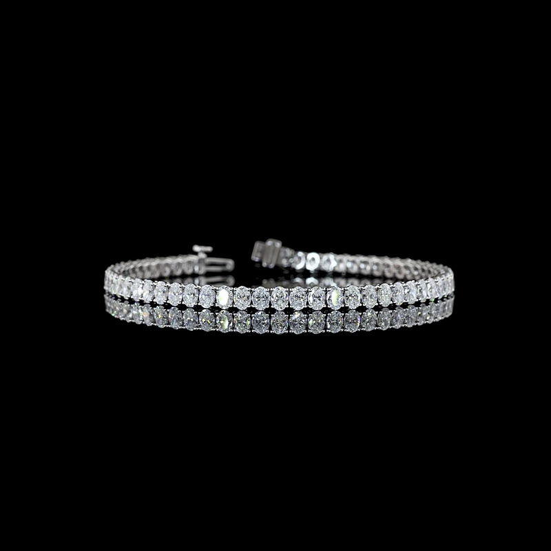 7ctw Prong Oval Tennis Bracelet