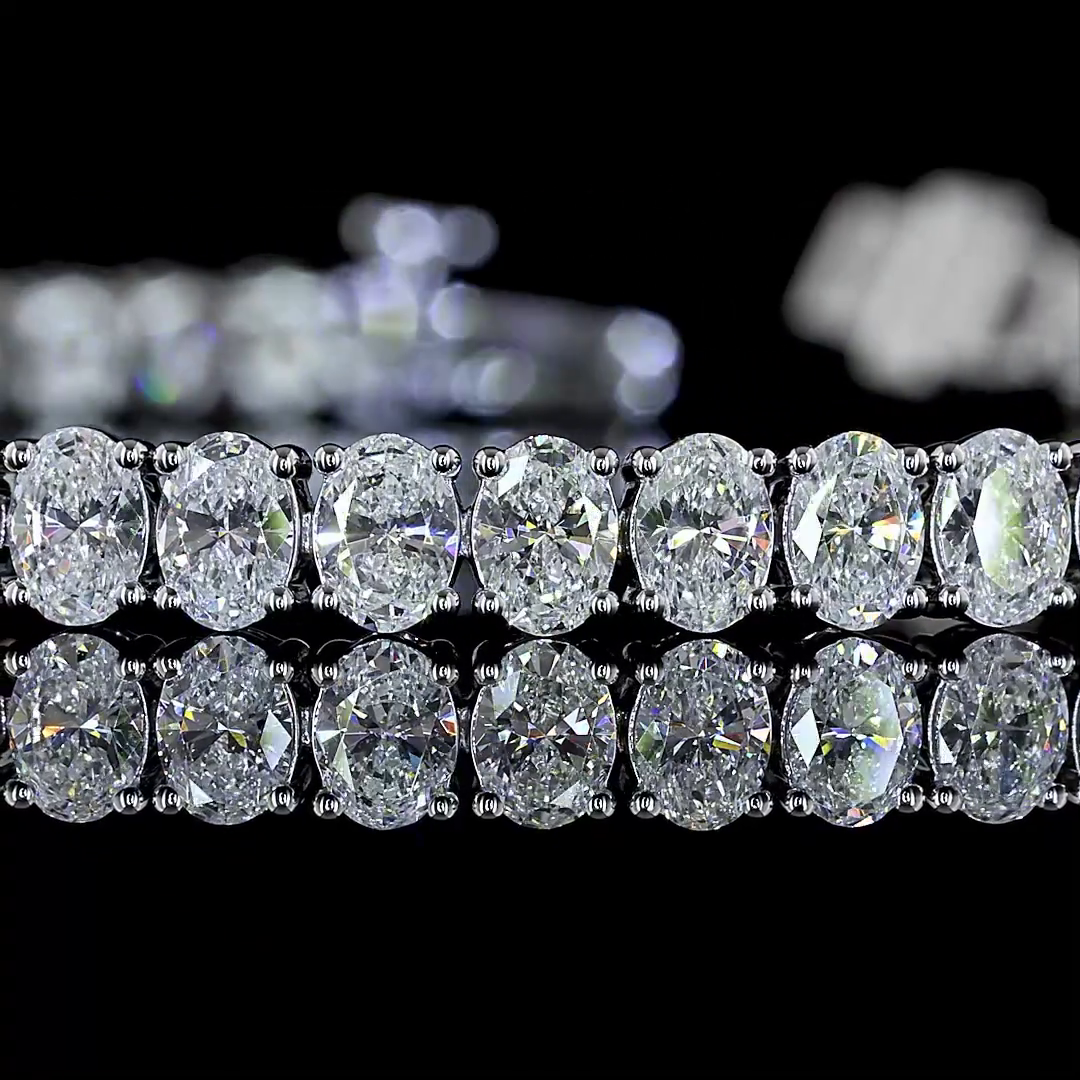 7ctw Prong Oval Tennis Bracelet