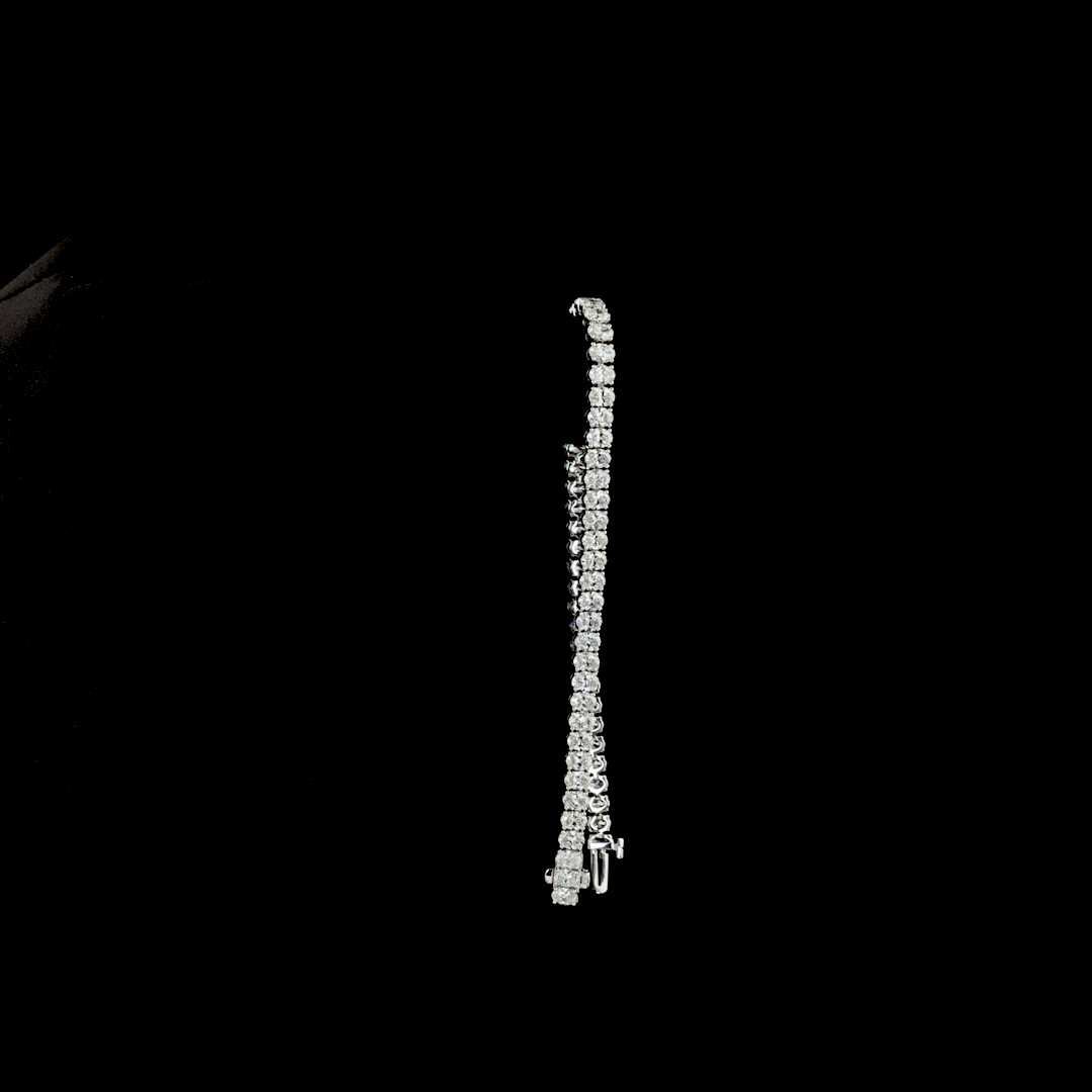 7ctw Prong Oval Tennis Bracelet