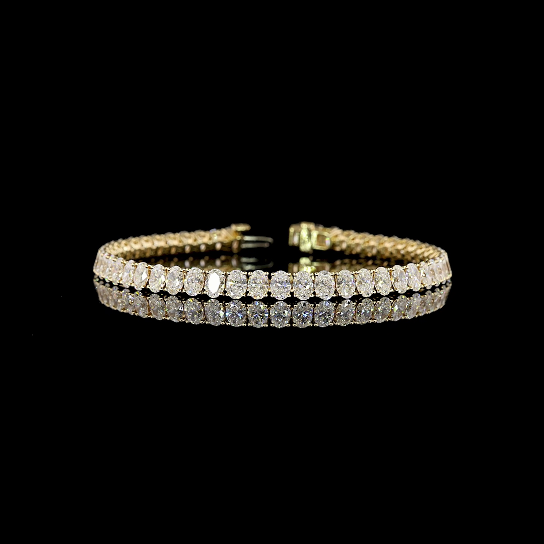 10ctw Prong Oval Tennis Bracelet
