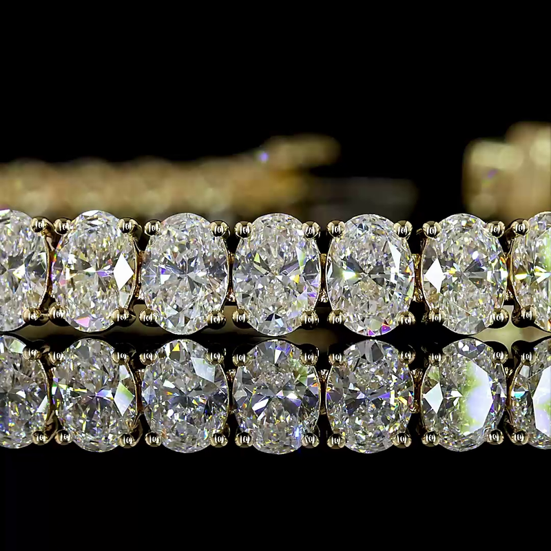 10ctw Prong Oval Tennis Bracelet