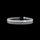 15ctw Prong Emerald Tennis Bracelet
