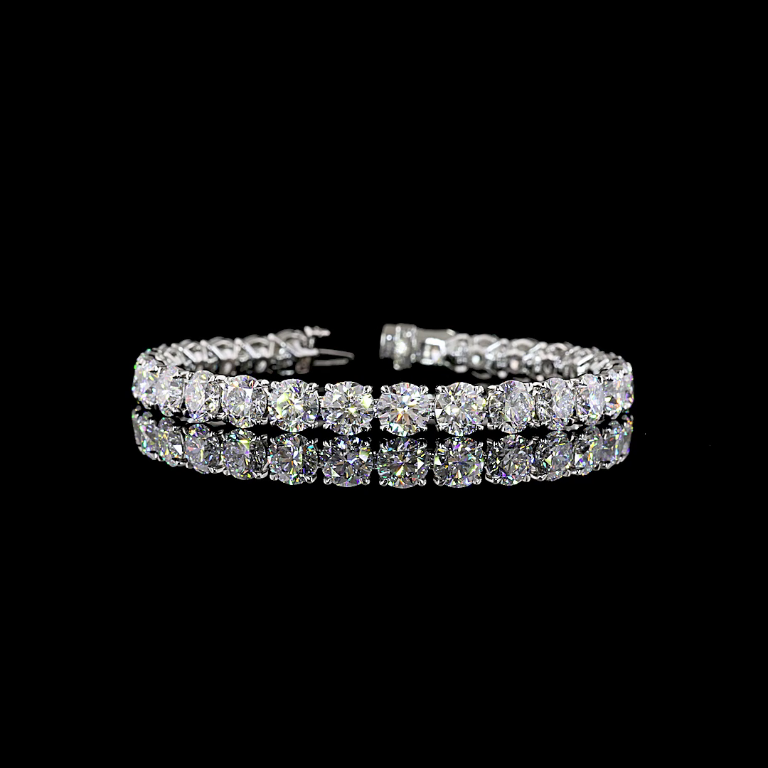 28ctw Prong Round Tennis Bracelet