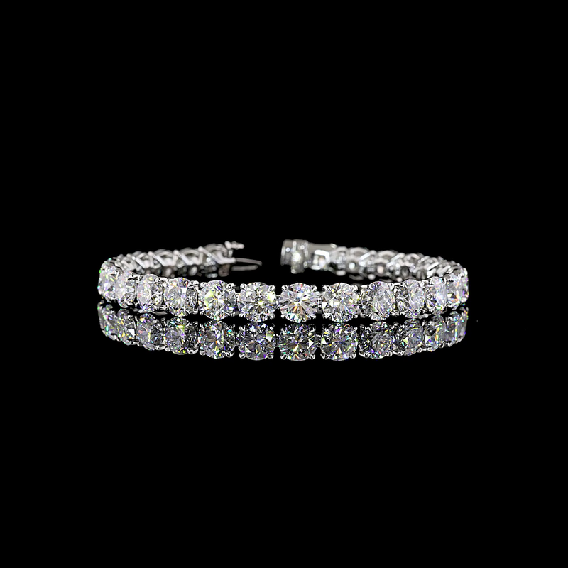 28ctw Prong Round Tennis Bracelet