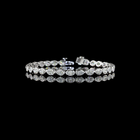 5ctw Bezel East West Pear Tennis Bracelet