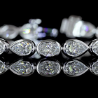 5ctw Bezel East West Pear Tennis Bracelet