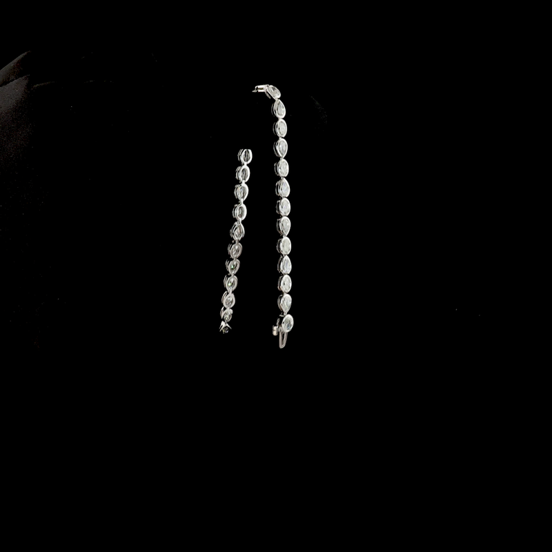 5ctw Bezel East West Pear Tennis Bracelet