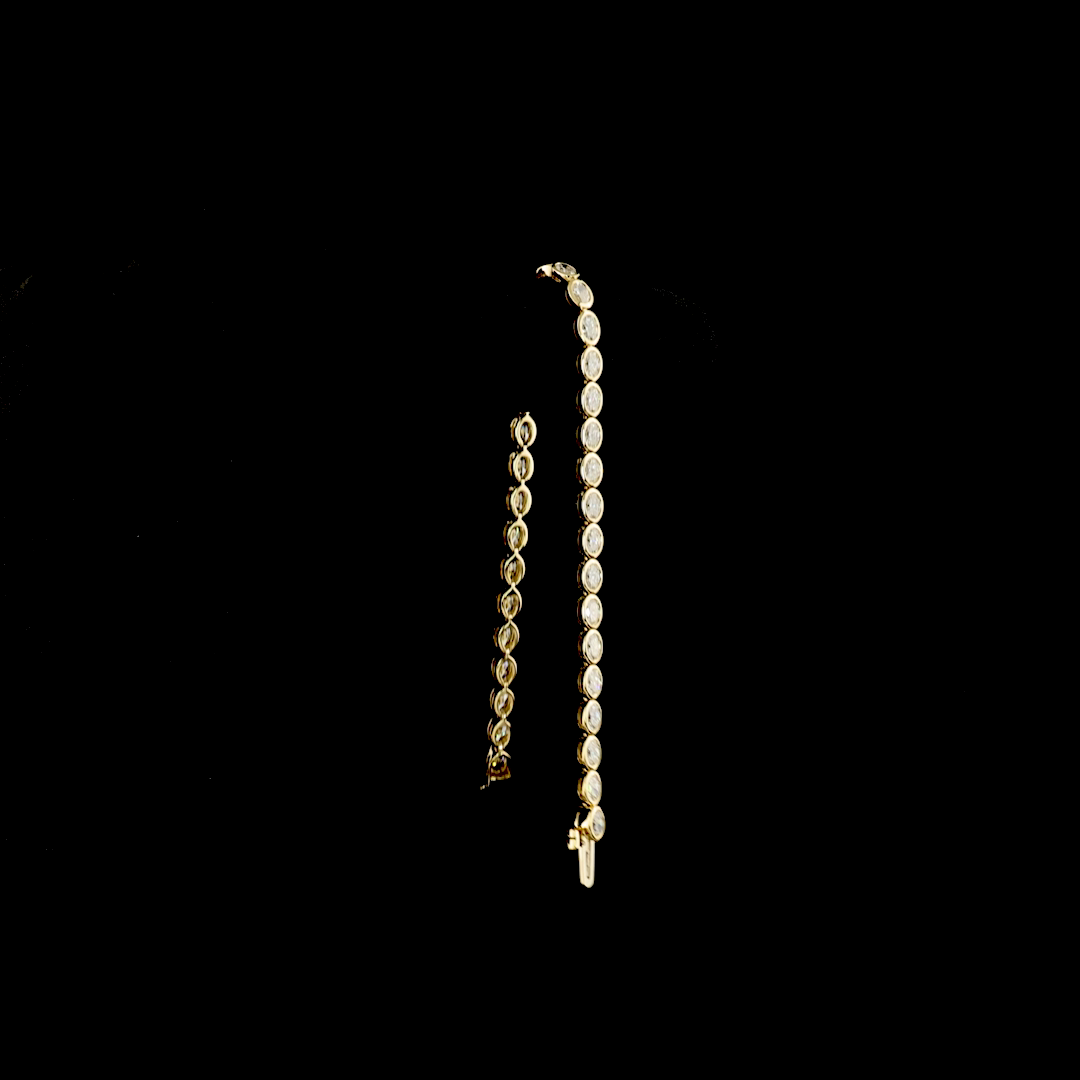 4ctw Bezel East West Oval Tennis Bracelet
