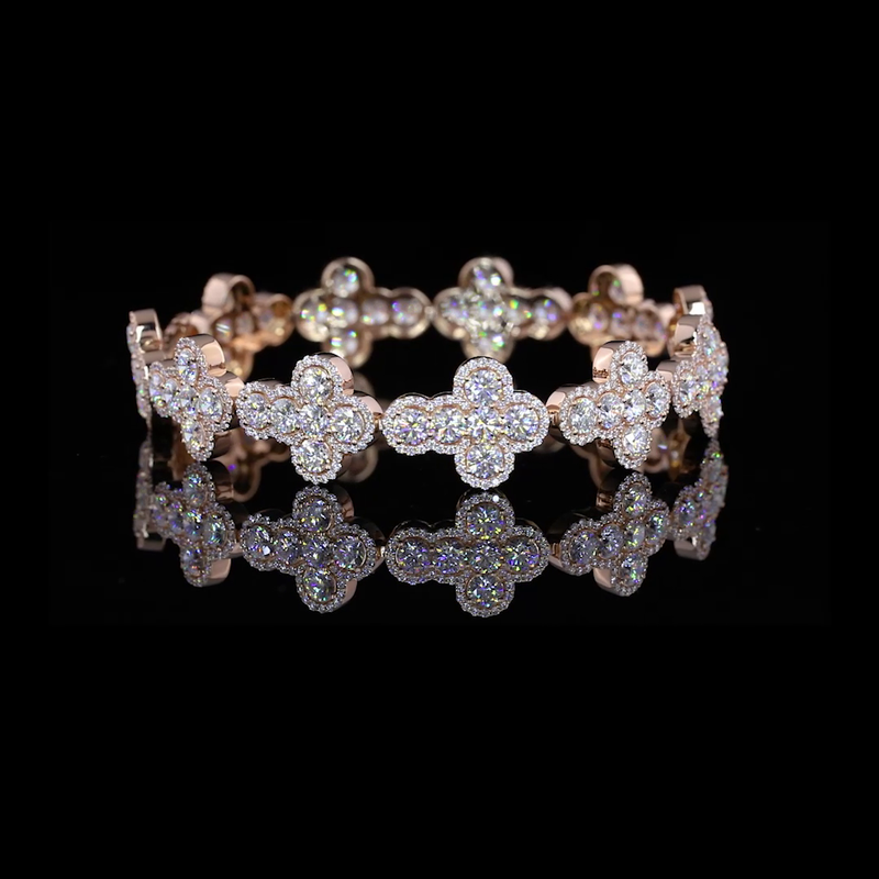 16ctw Prong Round Special Bracelet