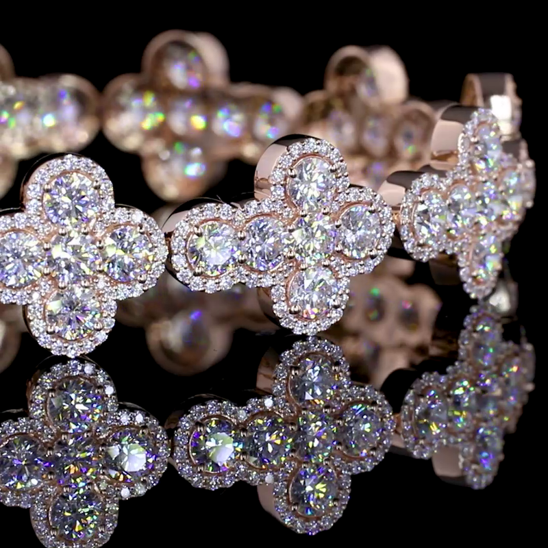 16ctw Prong Round Special Bracelet