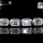 4ctw Bezel East West Emerald Tennis Bracelet