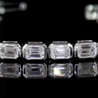 4ctw Bezel East West Emerald Tennis Bracelet