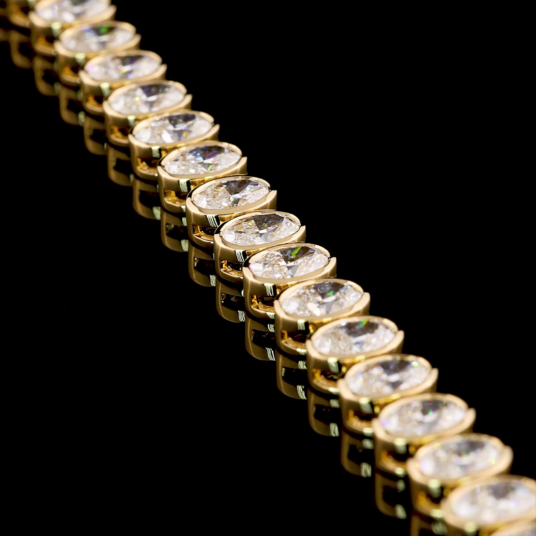 7ctw Bezel Oval Tennis Bracelet