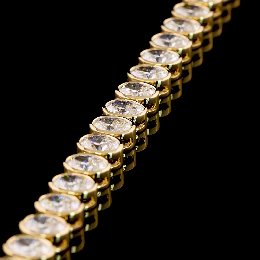 7ctw Bezel Oval Tennis Bracelet