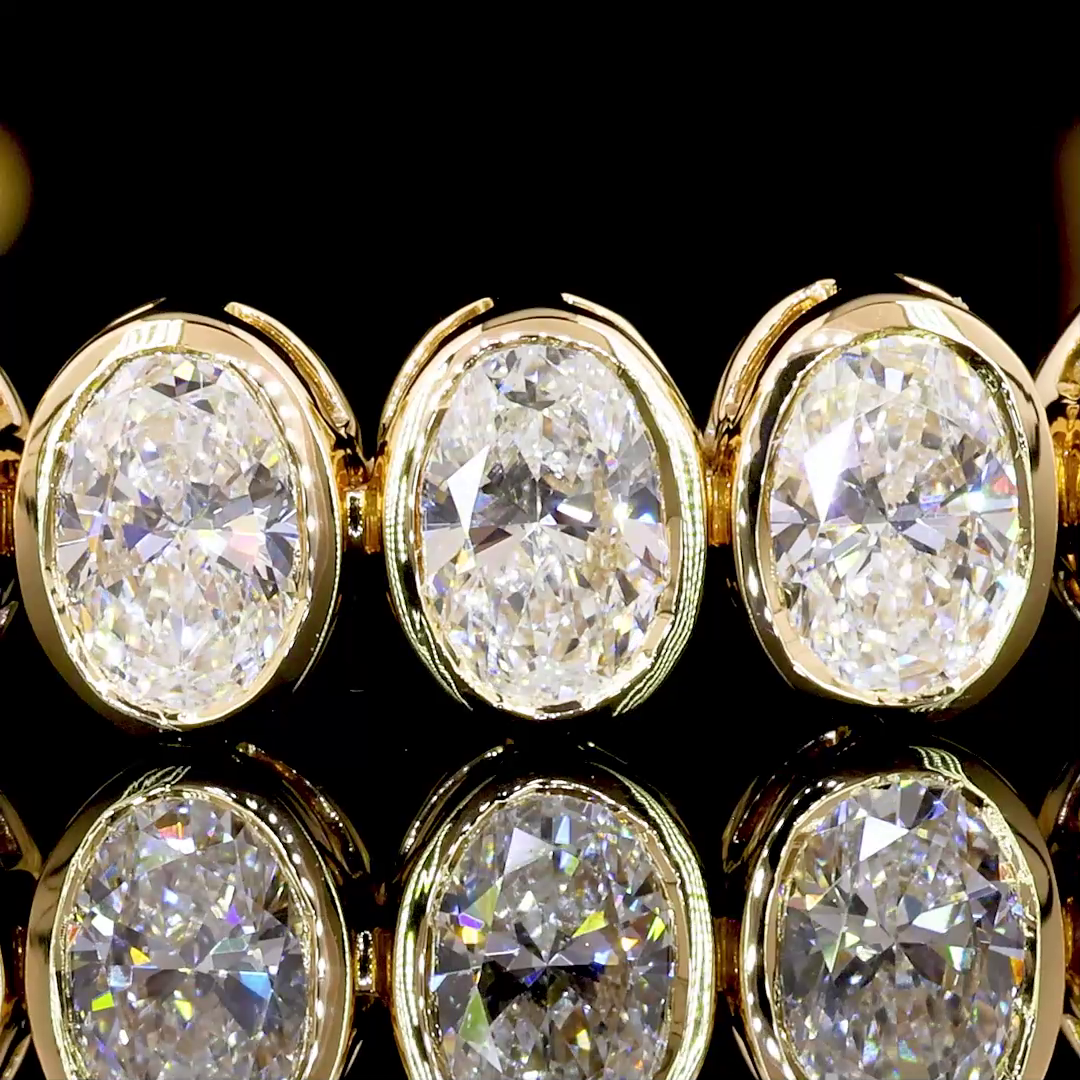 7ctw Bezel Oval Tennis Bracelet